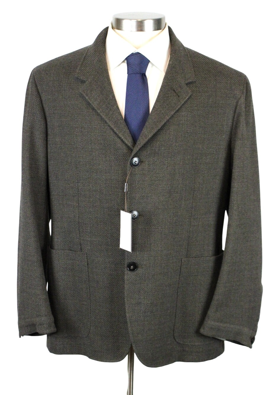 $1650 Canali Blazer 48 R (58 EU) Mens Brown Wool Cotton Nuvola Trim Sport Coat